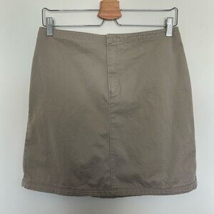 J.Crew Tan Cotton Mini Skirt - Size 10 Minimalist Closet‎ Staple Spring Skirt